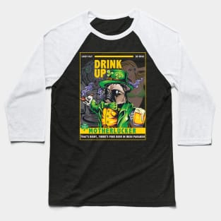 St. Patrick's Day-Irish Drinking Team-Lucky Shamrock Baseball T-Shirt